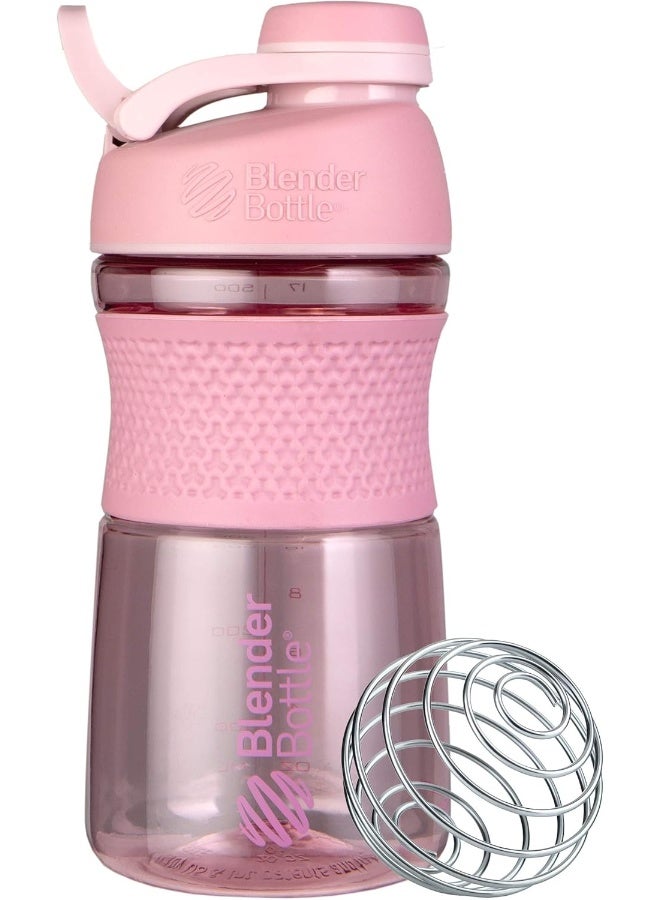BlenderBottle Blender Bottle Sportmixer Shaker Perfect For Protein Shakes And Pre Workout, 20-Ounce, Rose - Image 1